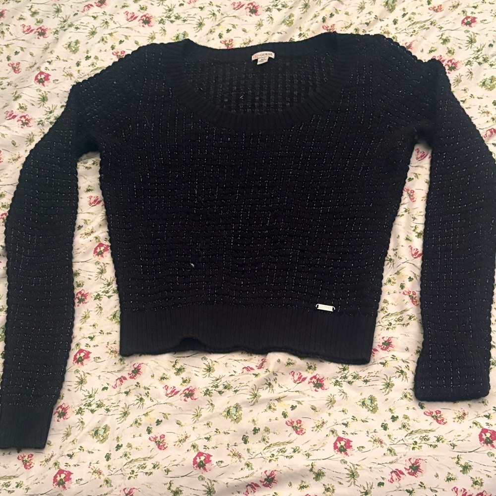 Guess Black Textured Women's Sweater